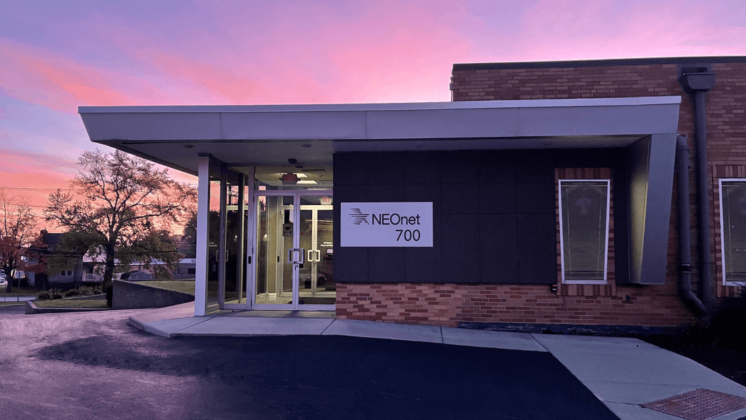 NEOnet Falls location, picture of building from the street.